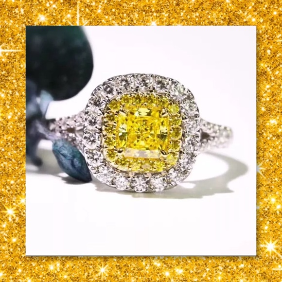 Glam Squad 2 You Jewelry - JUST IN🆕 925 Silver Yellow Halo AAA CZ Ring